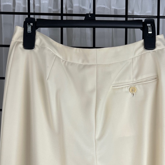 Brooks Brothers Cream Wide Leg Women's Pants - Picture 9 of 11